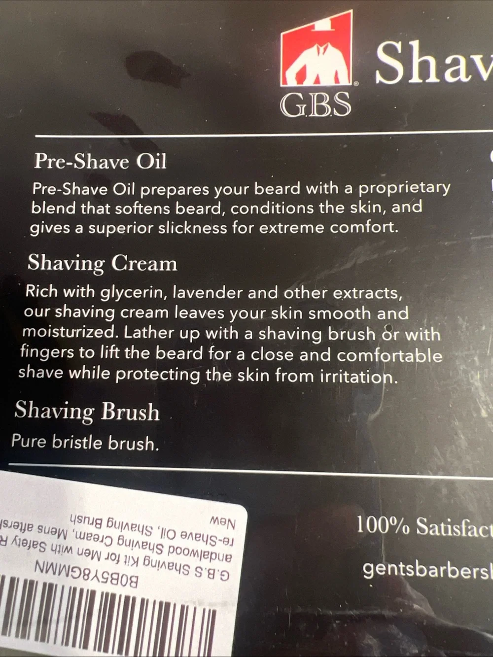 G.B.S Men’s Shaving Kit - Sandalwood-Brush, DE Razor, Oil, A/S, Shave Cream NIB
